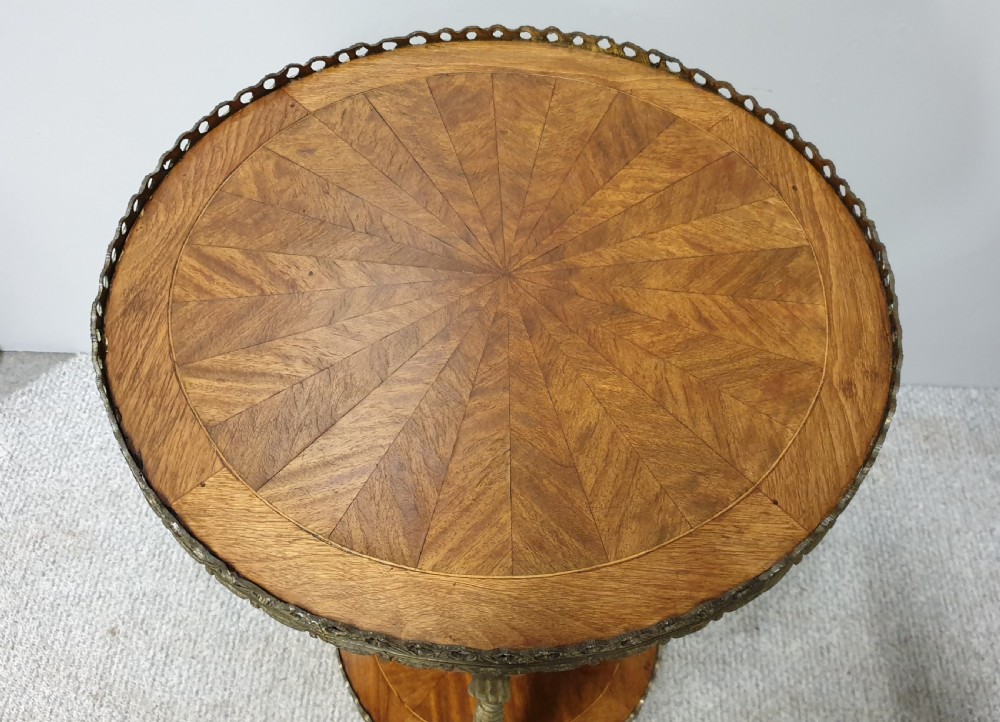 Superb French Brass Mounted Lamp Table View X