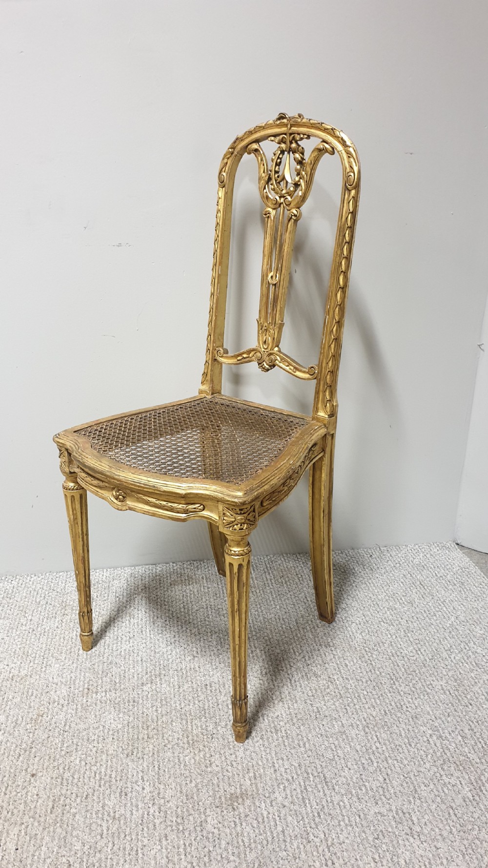Super French Gilt Louis XV Boudoir Chair