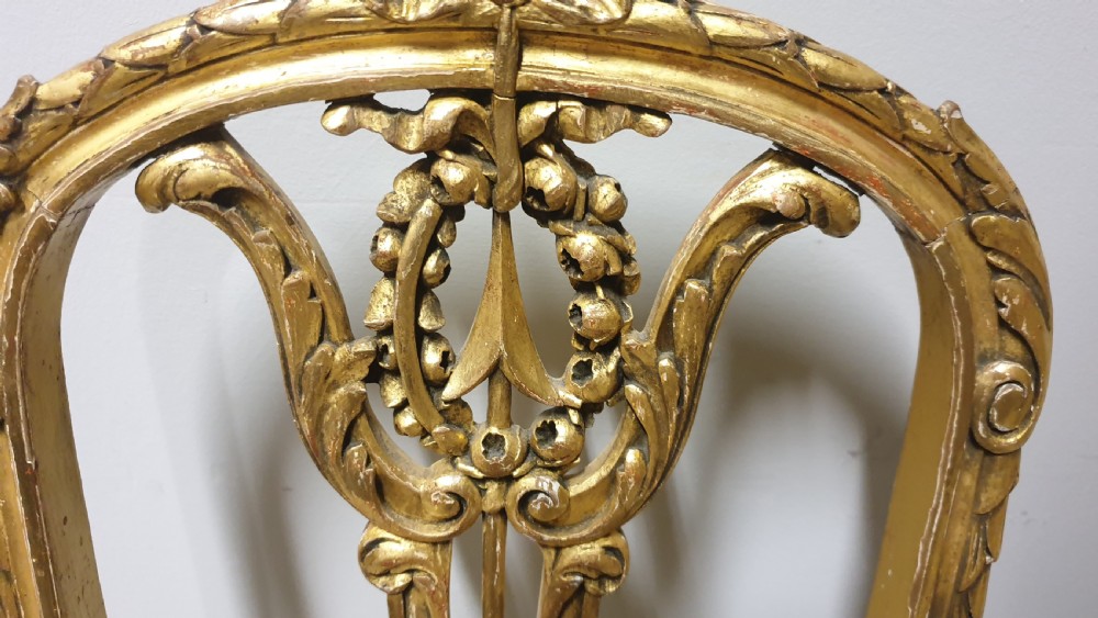 Super French Gilt Louis XV Boudoir Chair View VIII