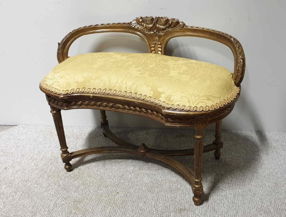 Pretty French Gilt Window Seat