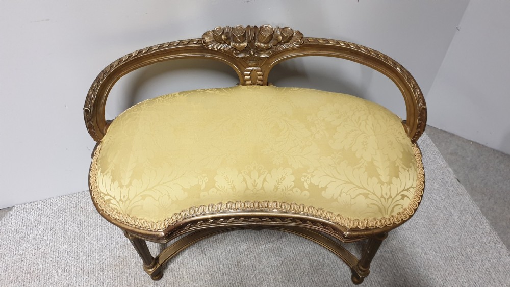 Pretty French Gilt Window Seat View II