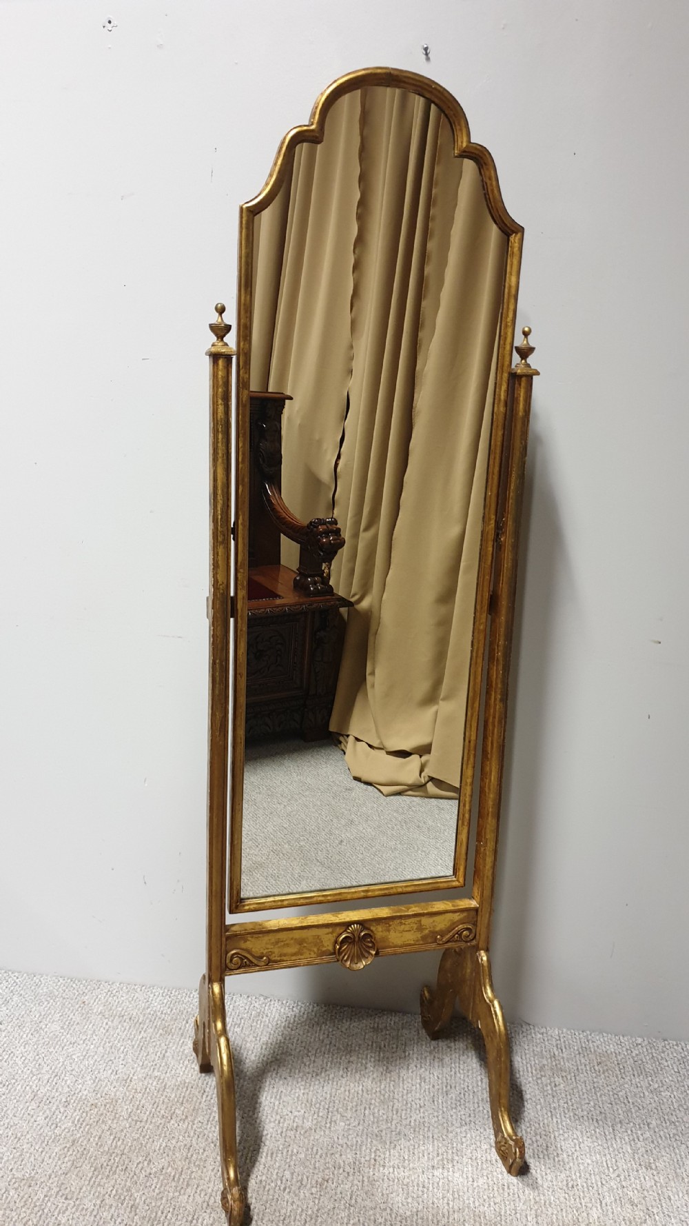 Super Gilt Cheval Mirror View VI