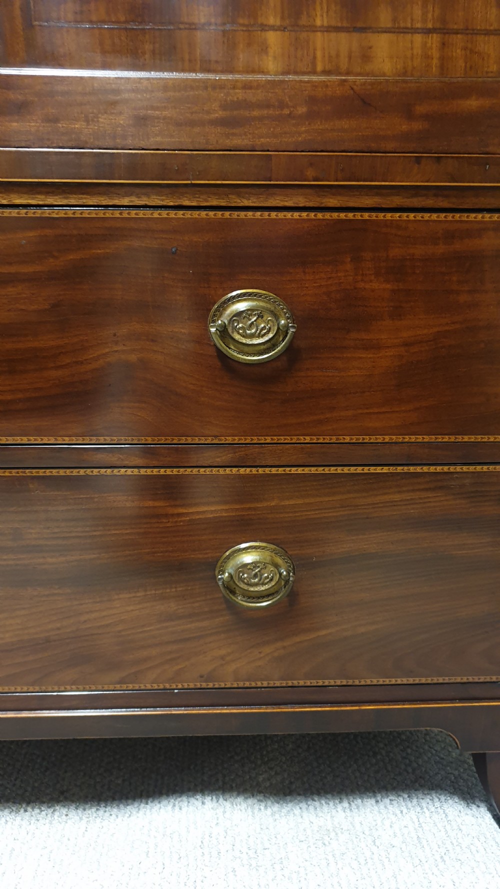 Georgian Inlaid Mahogany Linen Press View VI