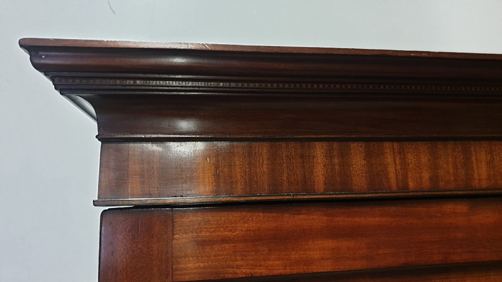Georgian Inlaid Mahogany Linen Press View X