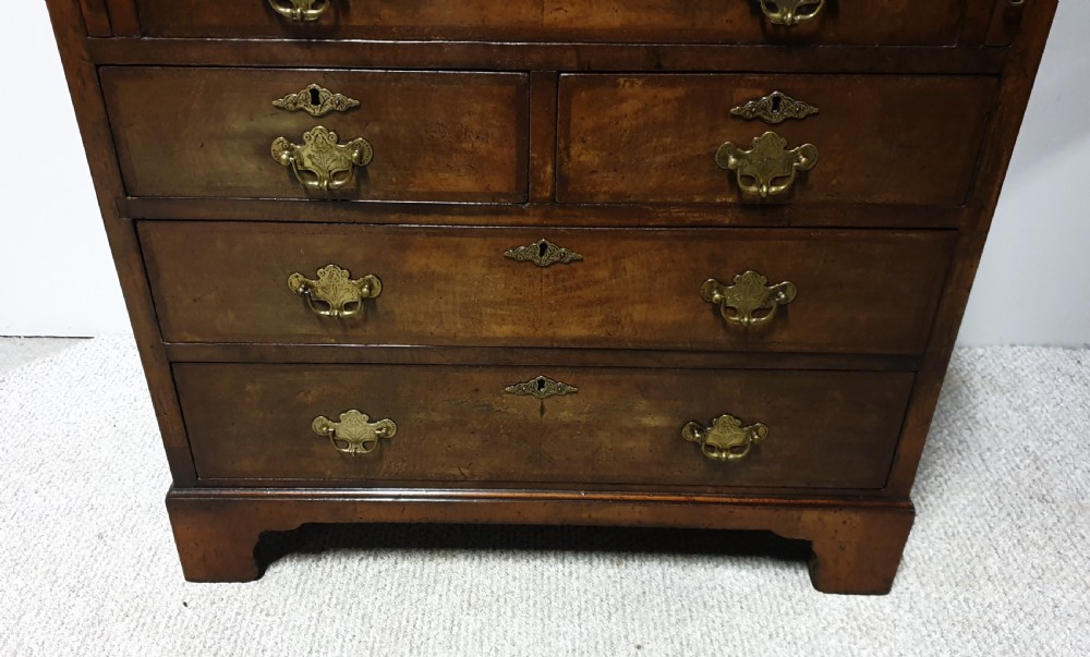 Double Domed Queen Anne Walnut Bureau Bookcase View VI