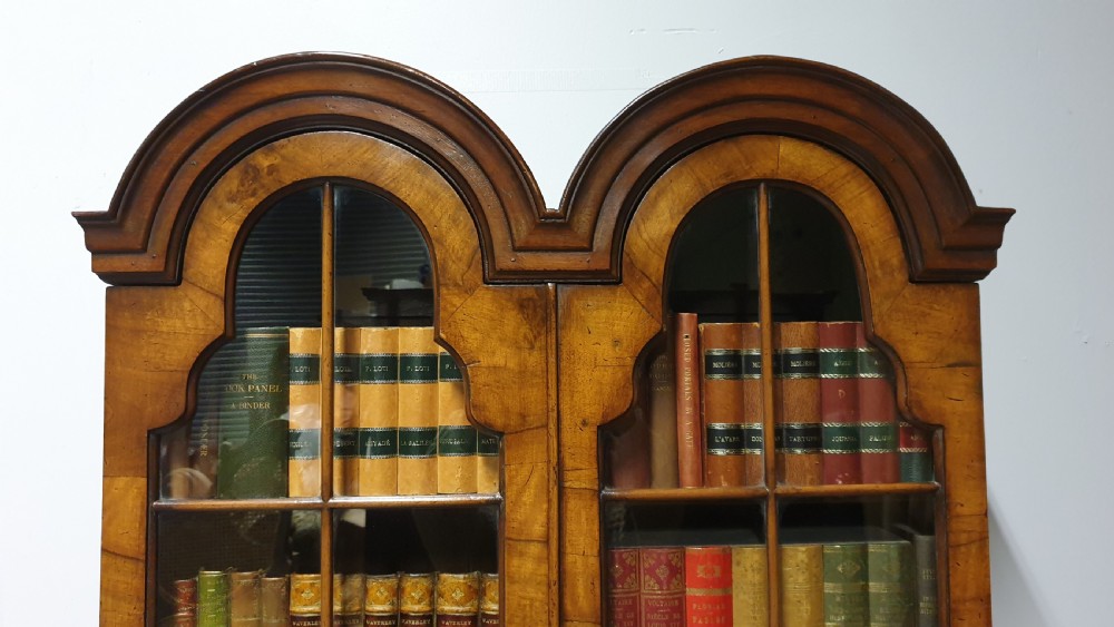 Double Domed Queen Anne Walnut Bureau Bookcase View IX