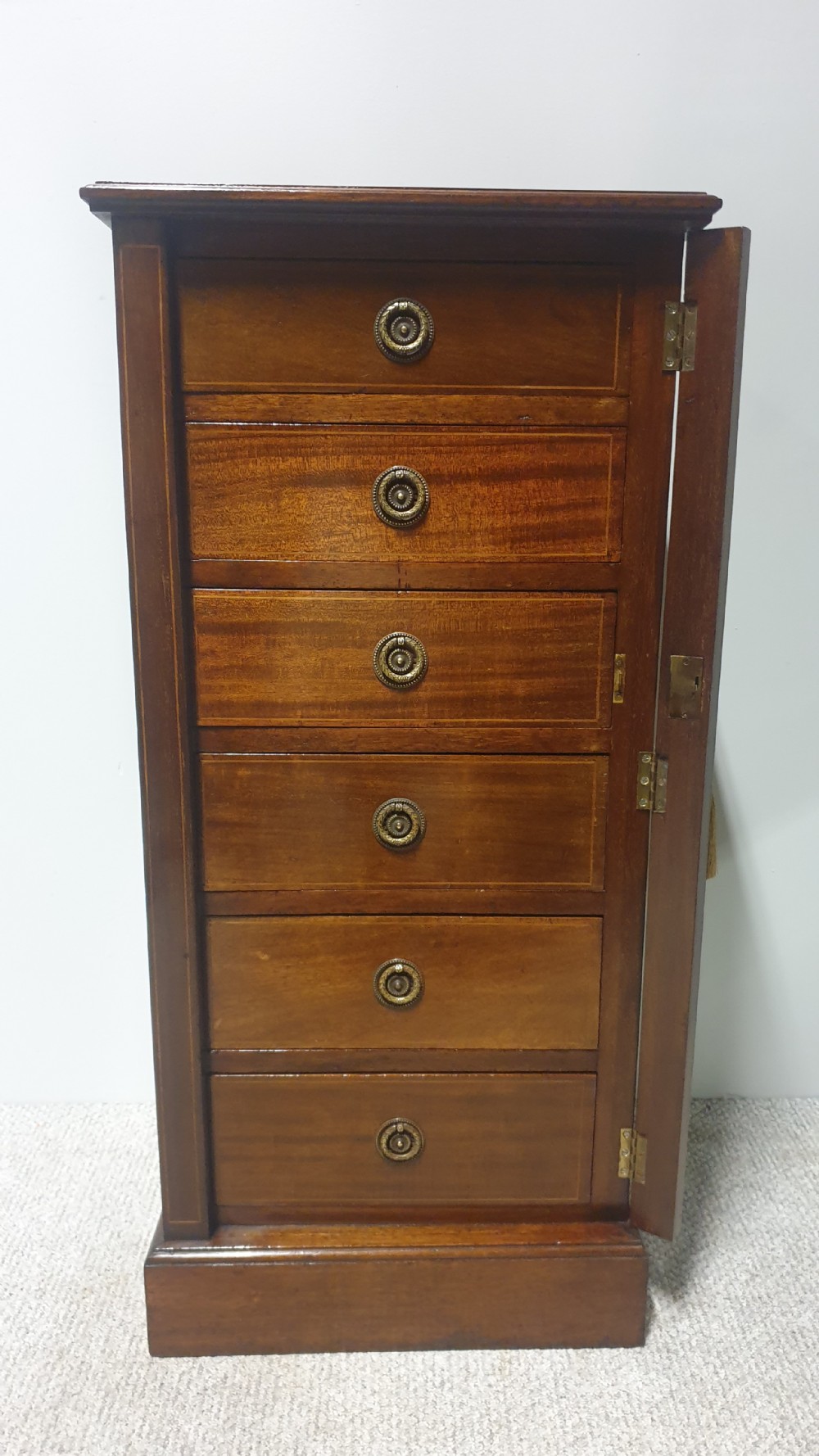 Excellent Quality Mahogany Inlaid Wellington Chest of Drawers View III