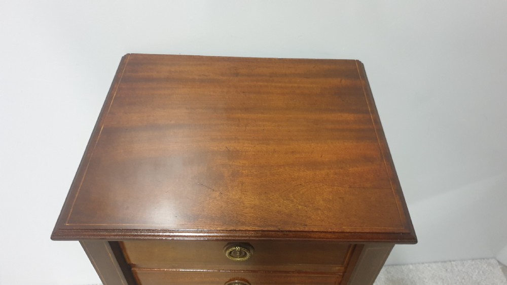Excellent Quality Mahogany Inlaid Wellington Chest of Drawers View VII