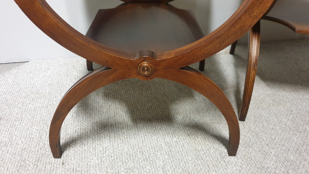 Excellent Pair Mahogany Side Lamp Tables View VI