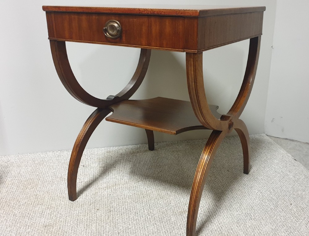 Excellent Pair Mahogany Side Lamp Tables View VII