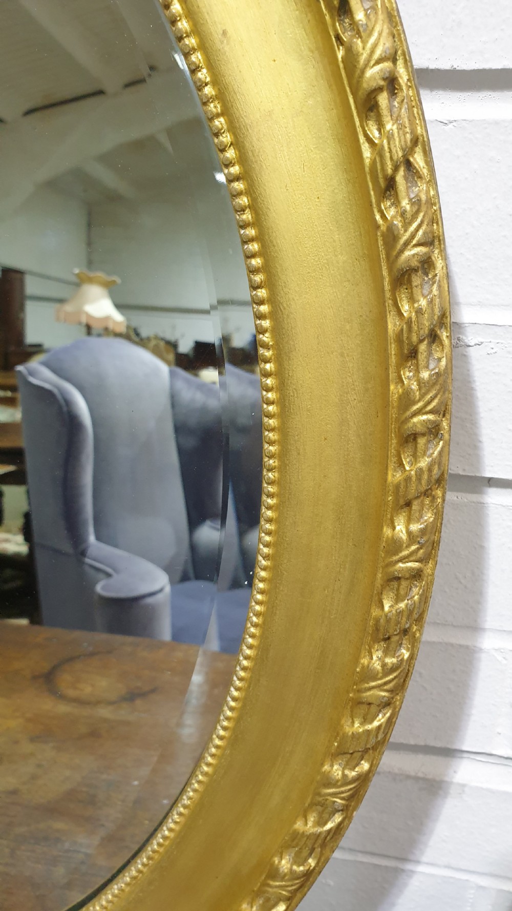 Edwardian Oval Gilt Mirror View II