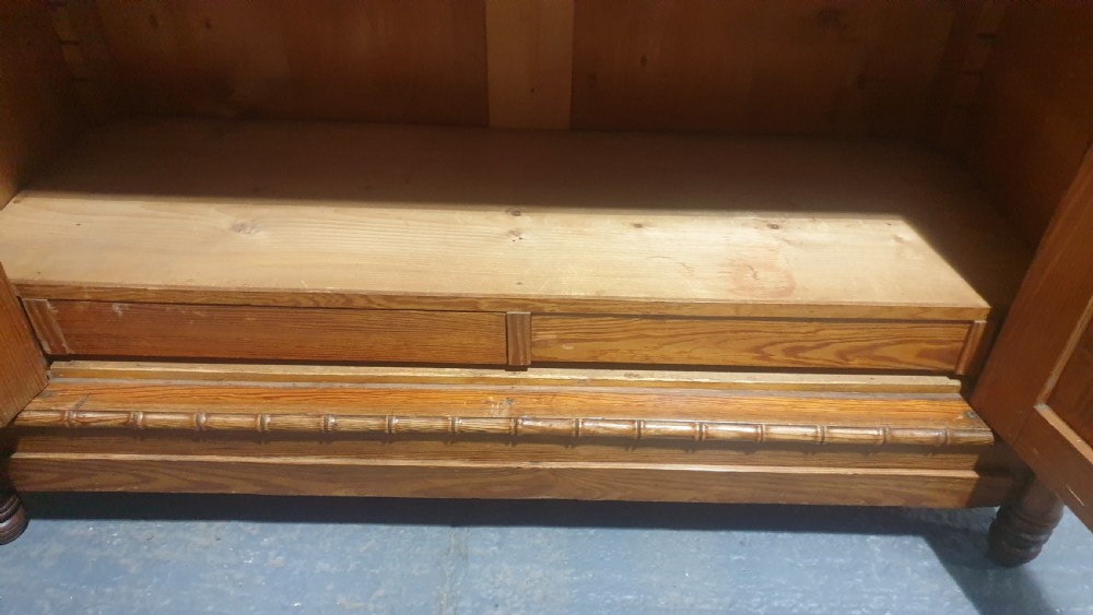 French Faux Bamboo Pine Wardrobe View VIII