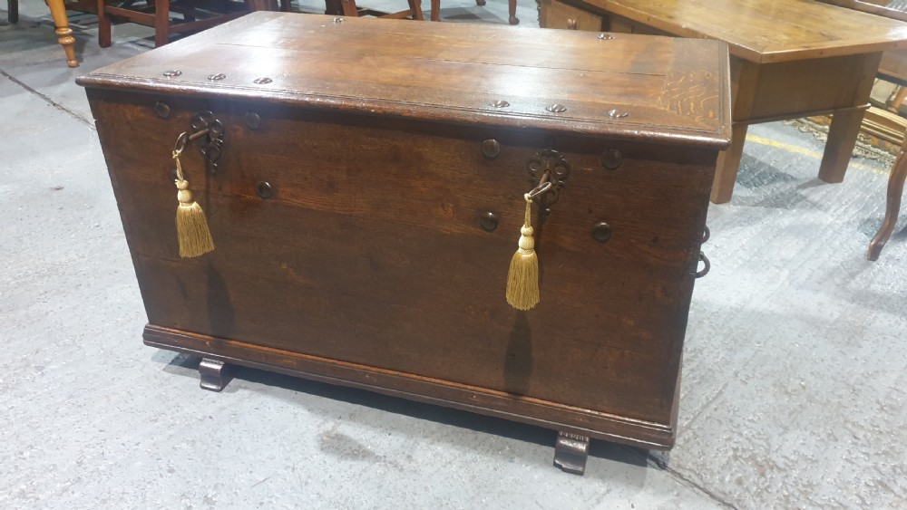 Double Lock Oak Coffer