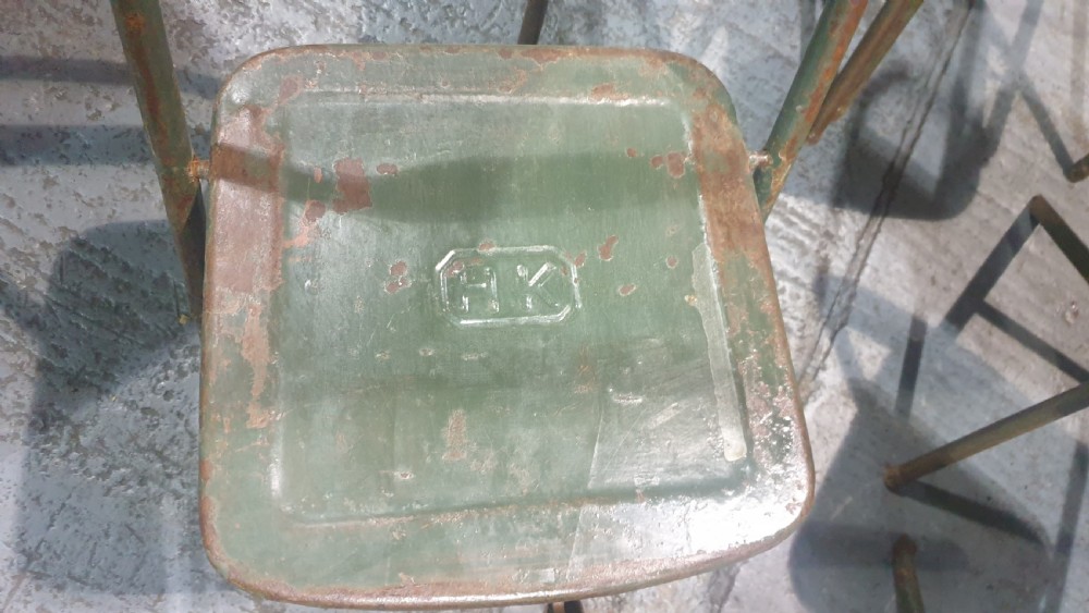 Six Metal Folding Dining Chairs View IV