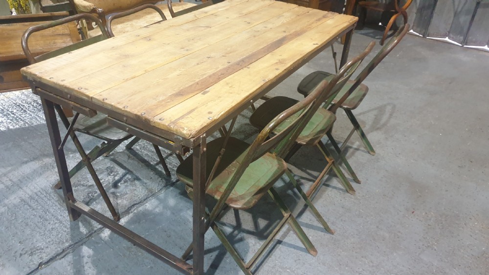 Six Metal Folding Dining Chairs View VIII