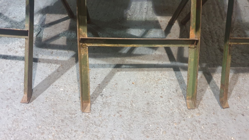 Six Metal Folding Dining Chairs View IX