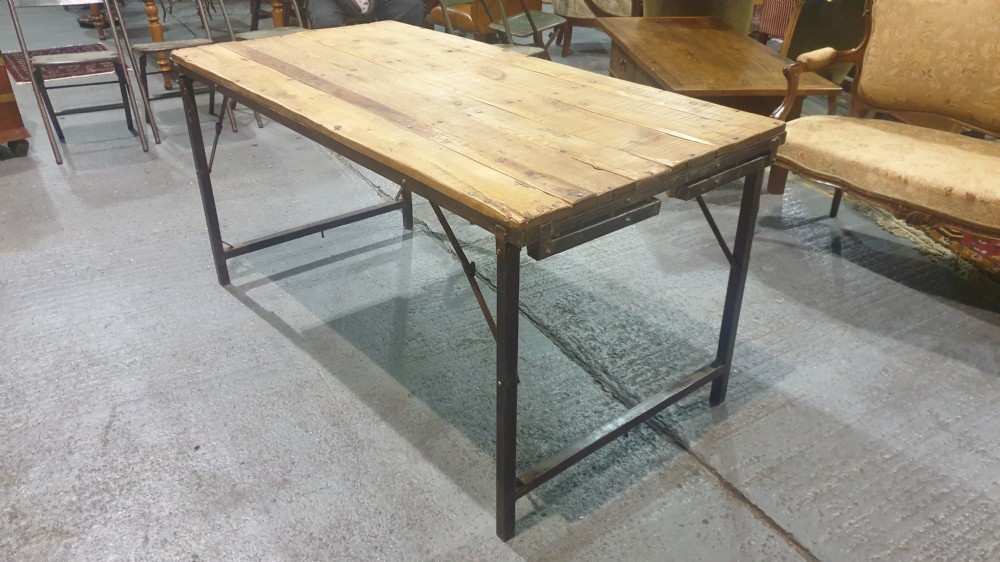 Fabulous Pine Trestle Kitchen Table