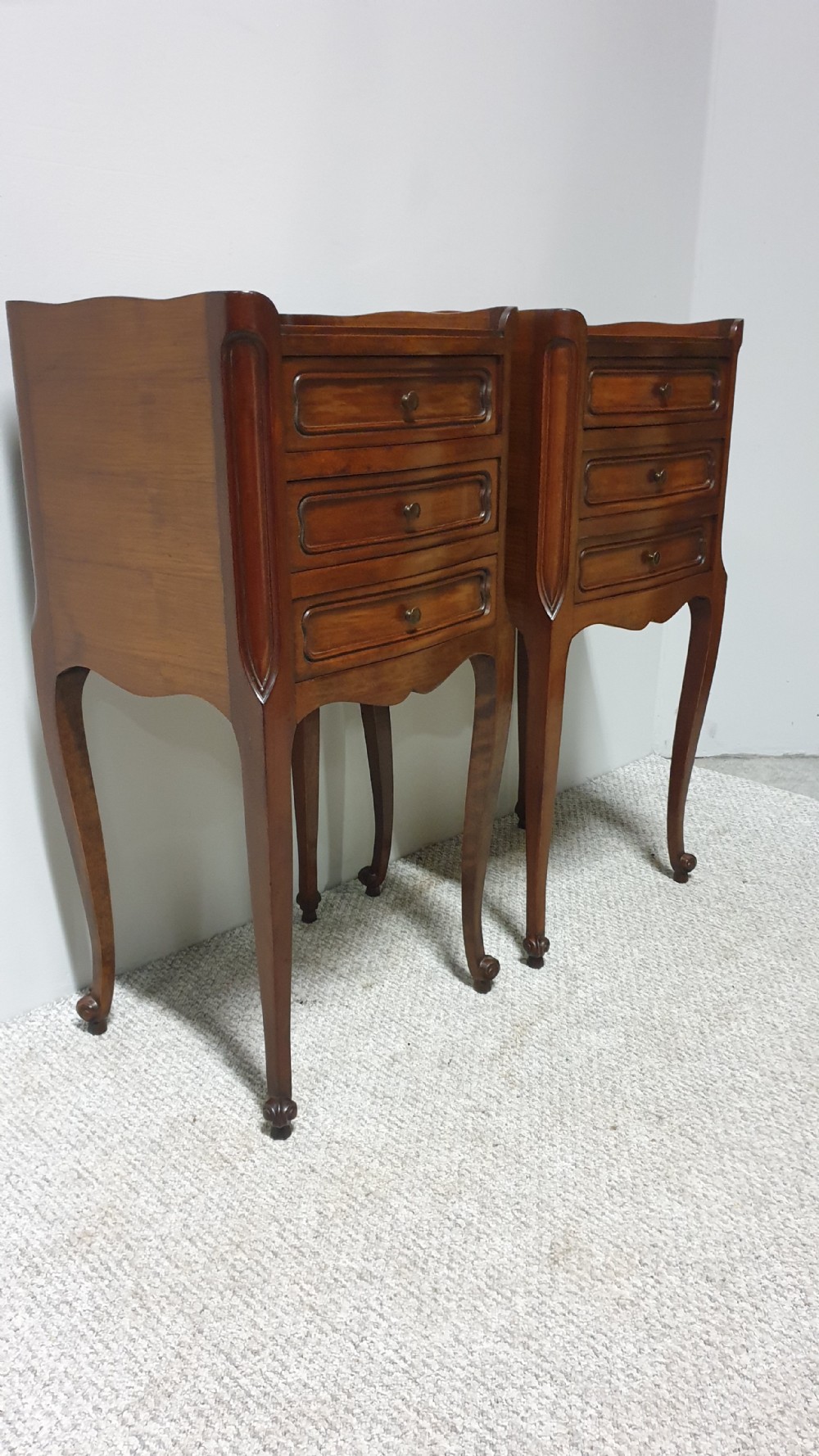 Pair French Mahogany Bedside Cabinets View VII
