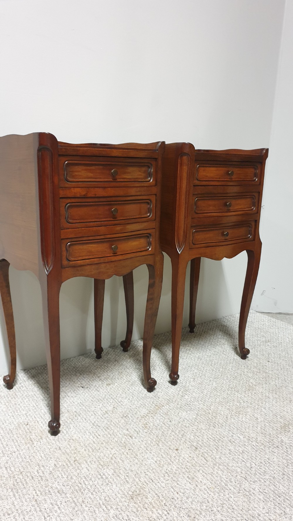 Pair French Mahogany Bedside Cabinets View VIII