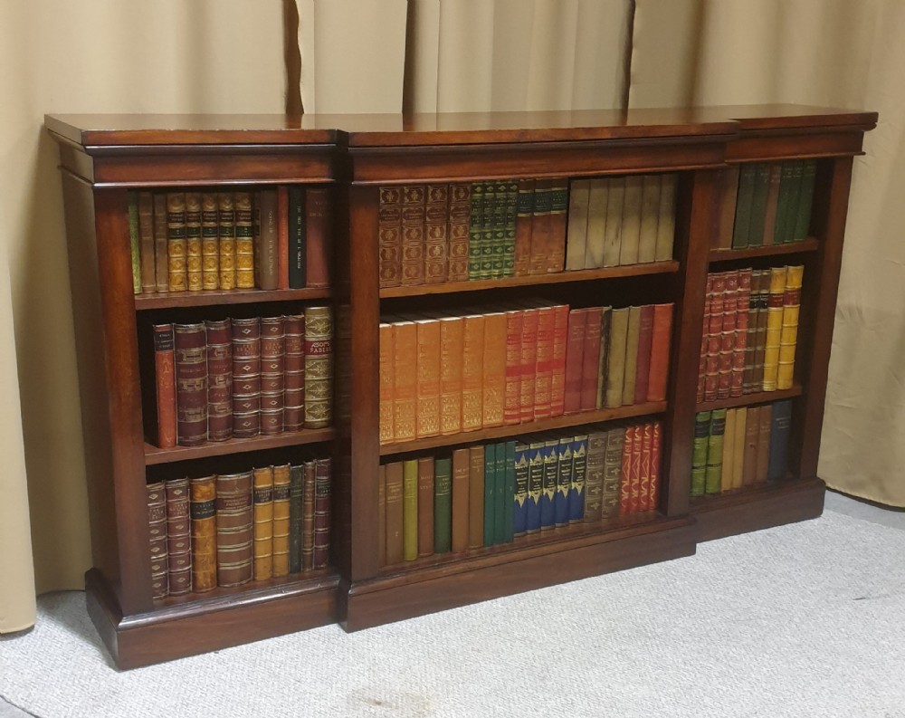 Victorian Mahogany Breakfront  Open Library Bookcase