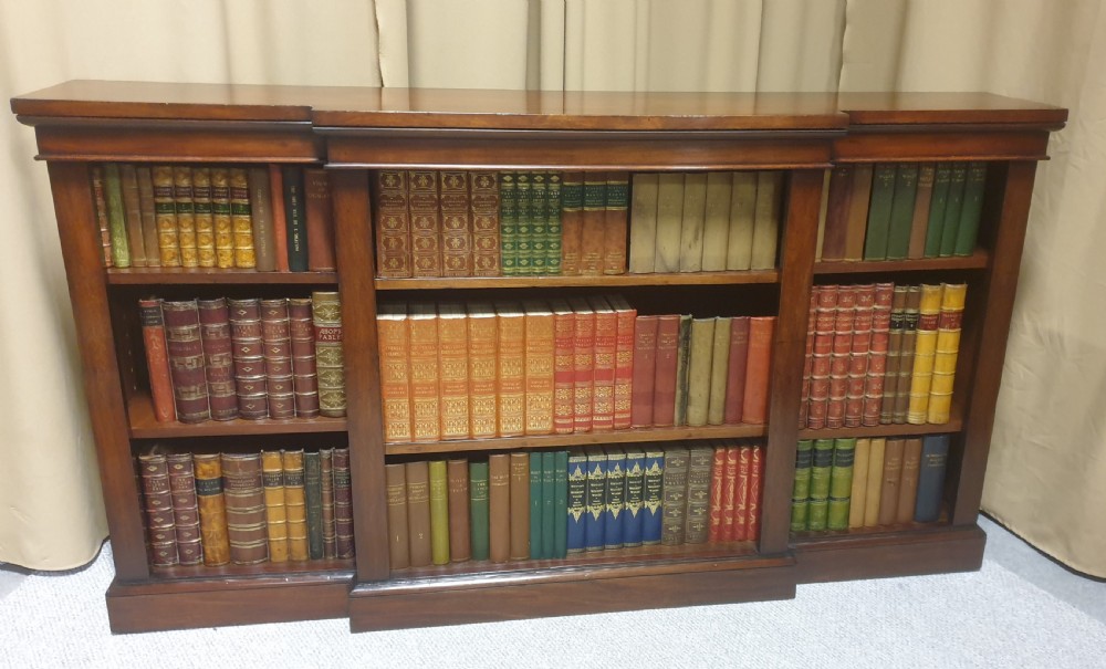 Victorian Mahogany Breakfront  Open Library Bookcase View II