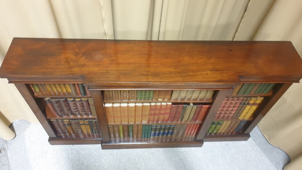Victorian Mahogany Breakfront  Open Library Bookcase View III