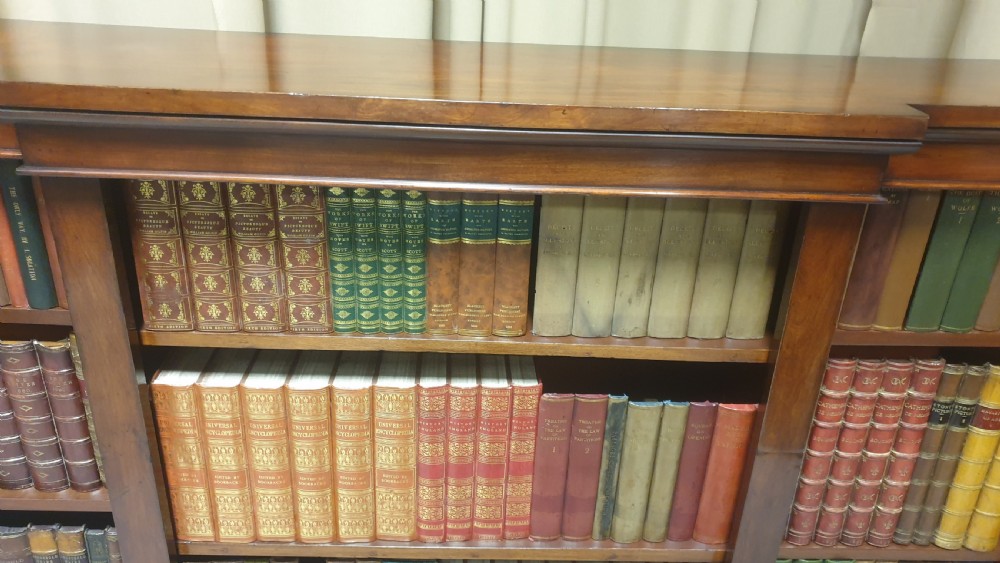 Victorian Mahogany Breakfront  Open Library Bookcase View IV