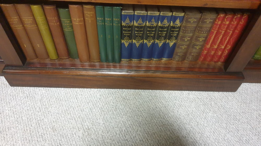 Victorian Mahogany Breakfront  Open Library Bookcase View V