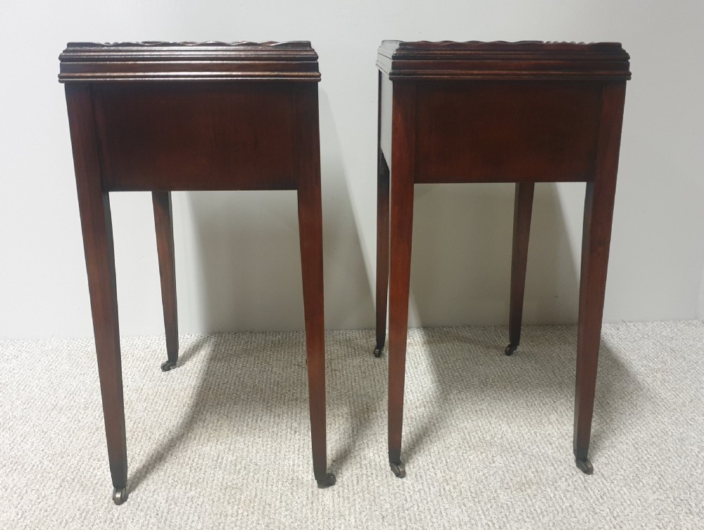 Super Pair Mahogany Bedside Lamp Tables View X