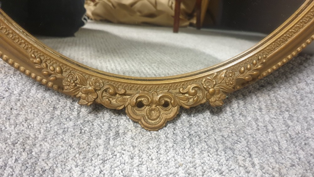 Victorian Oval Gilt Mirror View II