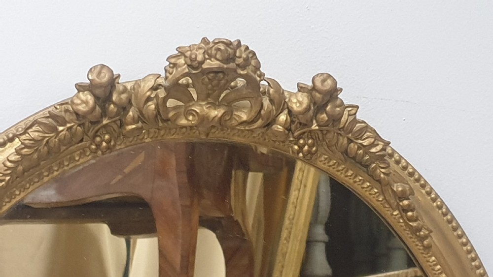 Victorian Oval Gilt Mirror View III