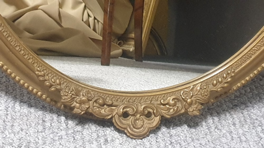 Victorian Oval Gilt Mirror View V