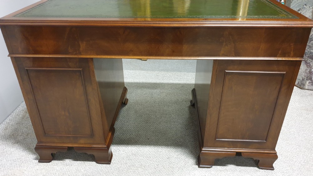 Superb Walnut Pedestal Desk View VIII