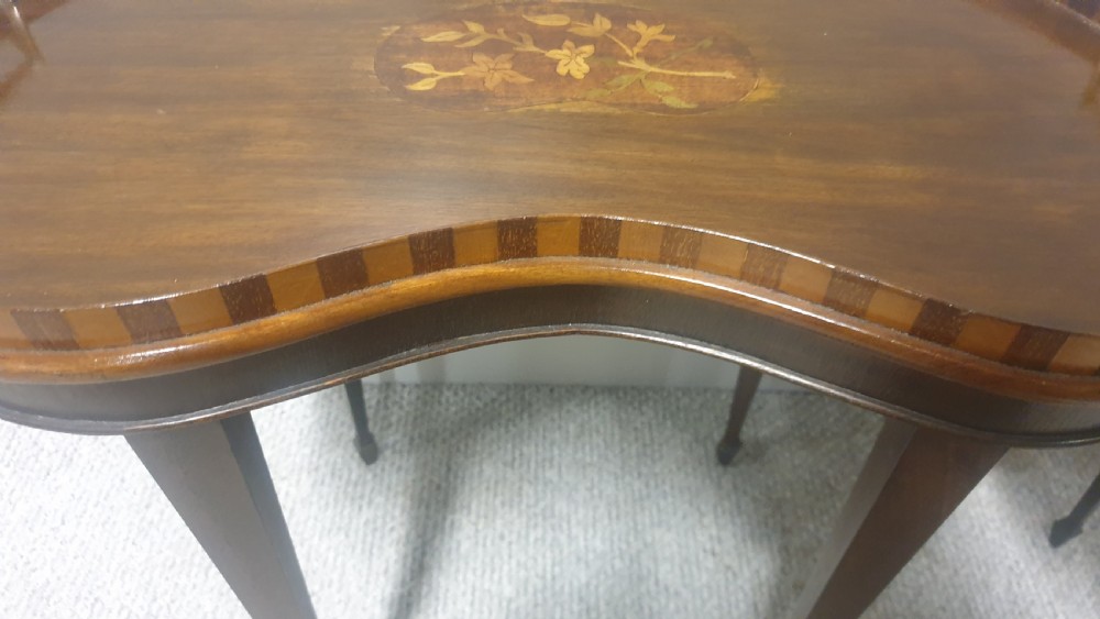 Excellent Pair Kidney Tray Lamp Tables View V