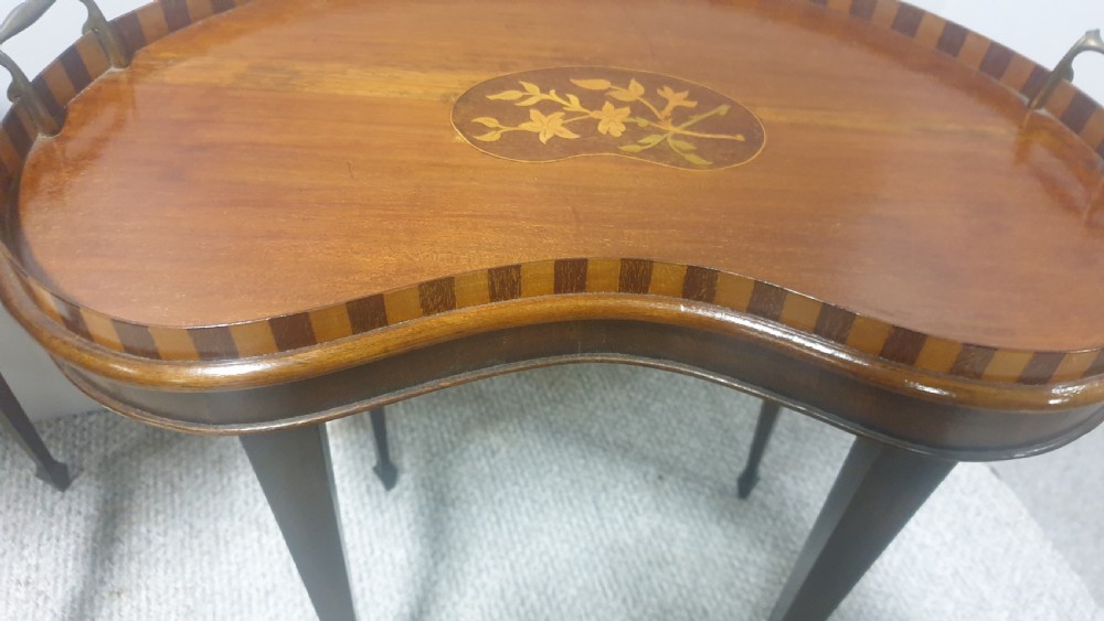 Excellent Pair Kidney Tray Lamp Tables View VI