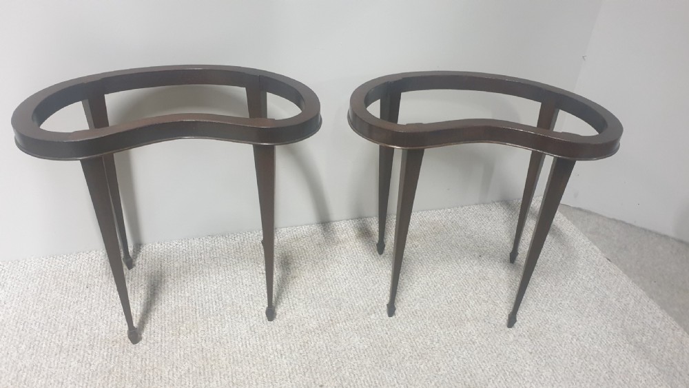 Excellent Pair Kidney Tray Lamp Tables View VII