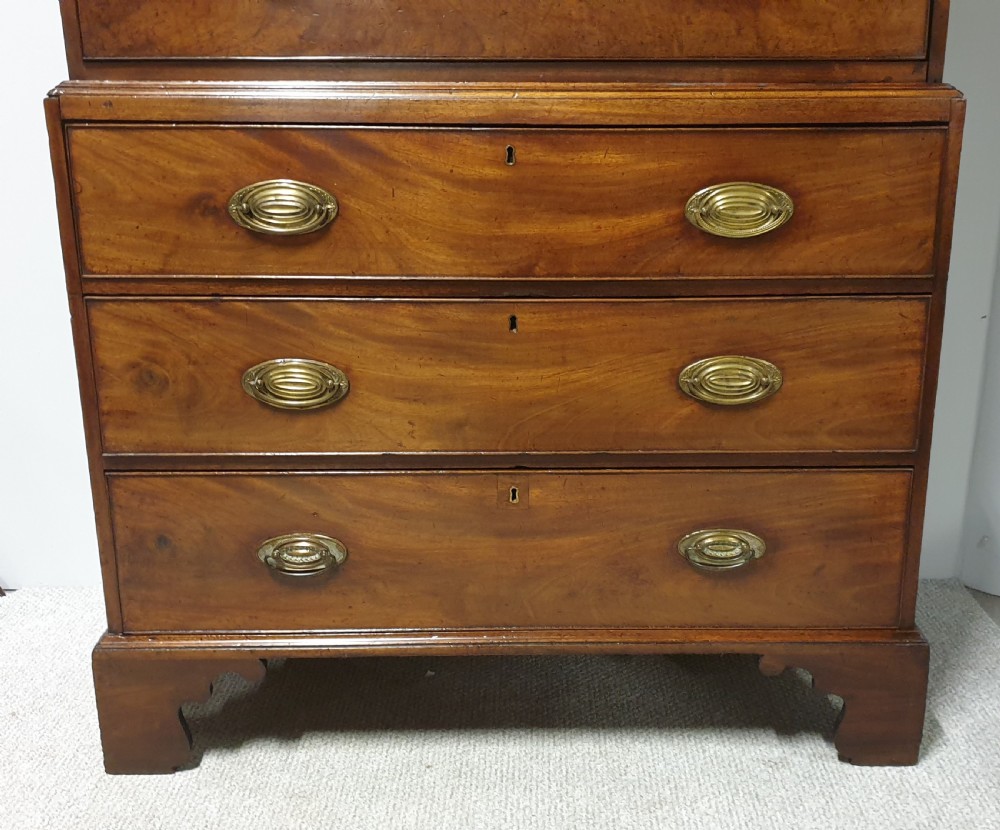 Country House Mahogany Chest on Chest of Drawers View II