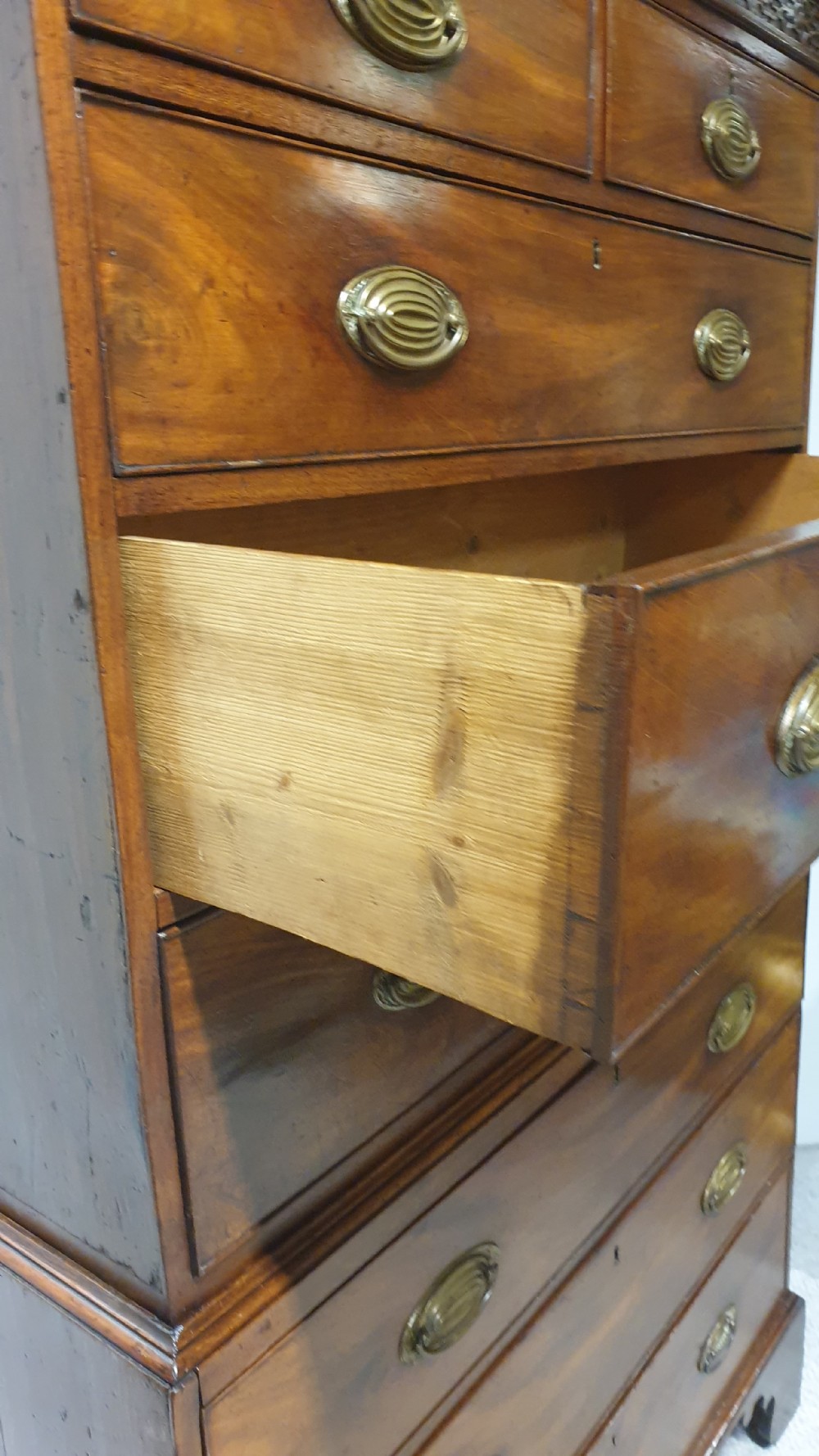Country House Mahogany Chest on Chest of Drawers View III