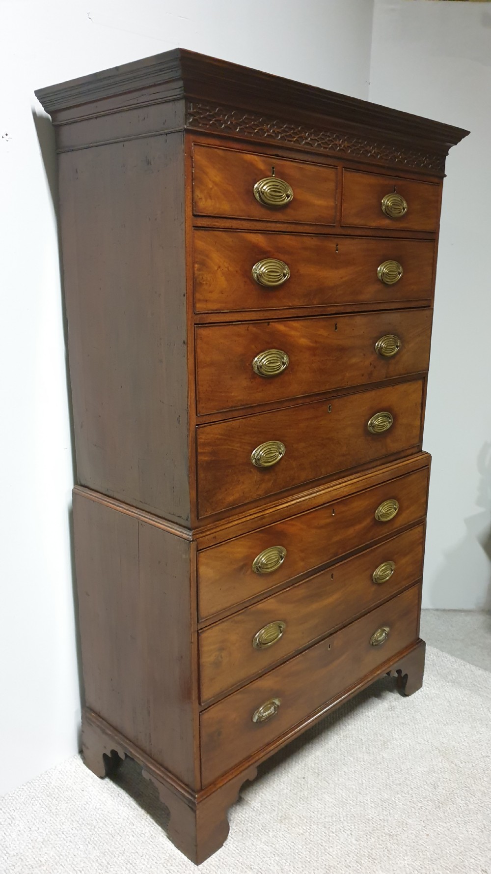 Country House Mahogany Chest on Chest of Drawers View IV