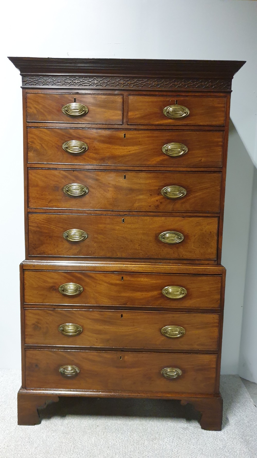 Country House Mahogany Chest on Chest of Drawers View VI