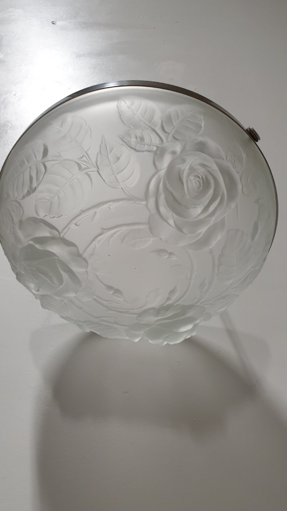 Lovely Art Deco Opaque Glass Light Shade View II