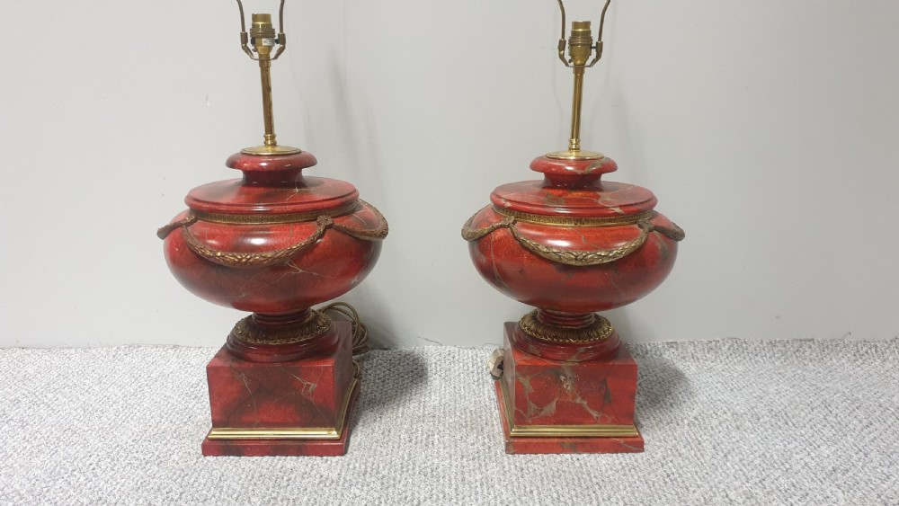Large Pair Red Lamps View VIII