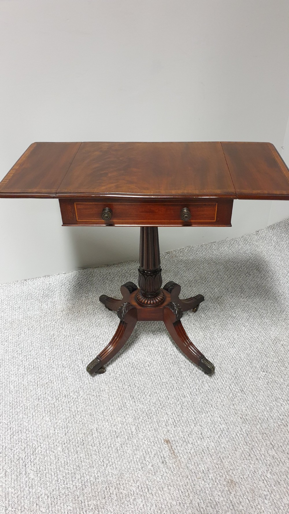 Exhibition Quality Drop Flap Pedestal Table View XII