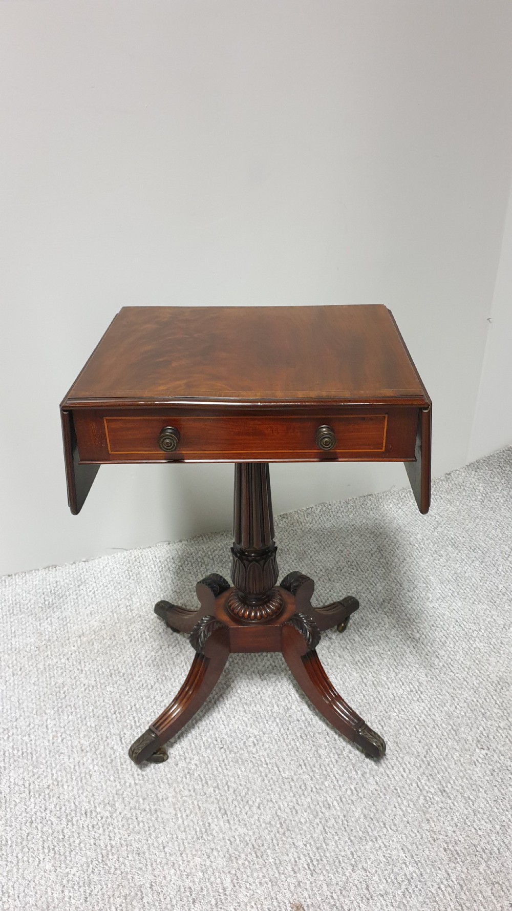 Exhibition Quality Drop Flap Pedestal Table View XIII