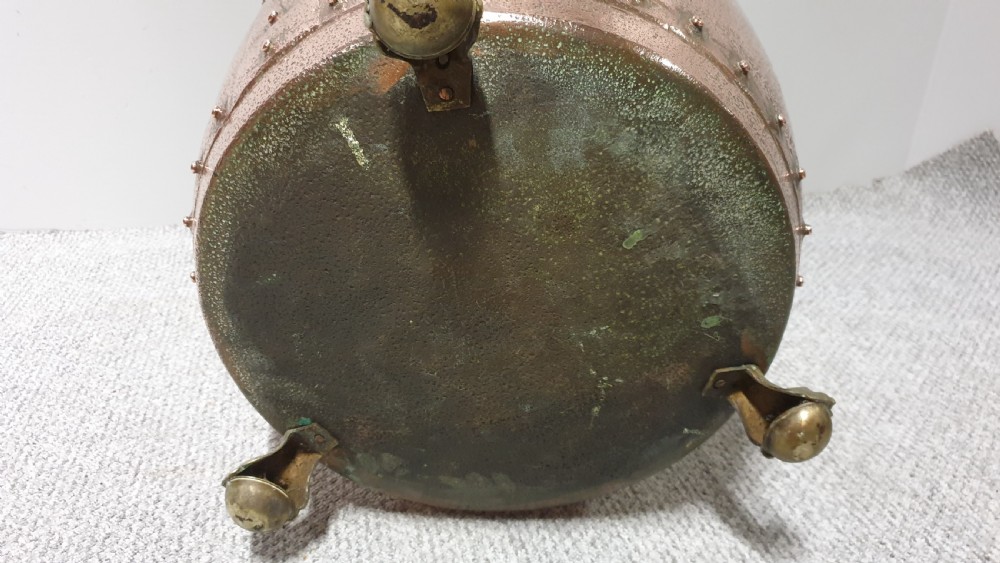 Large Victorian Copper Log Bin View VII