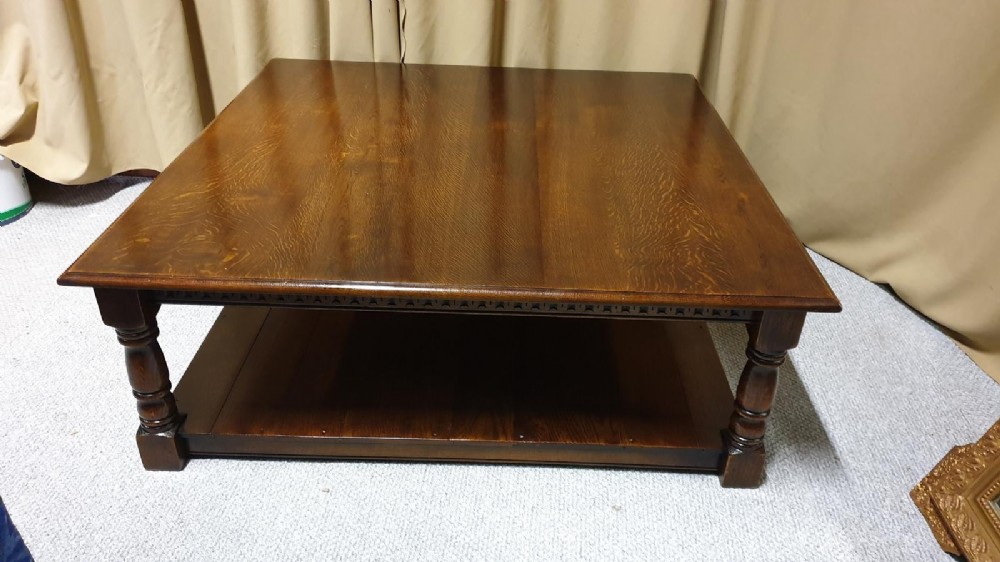 Large Oak Plank Coffee Table