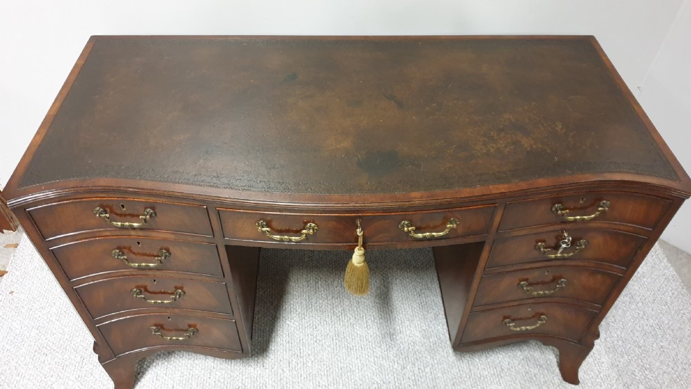 Serpentine Mahogany Desk View III