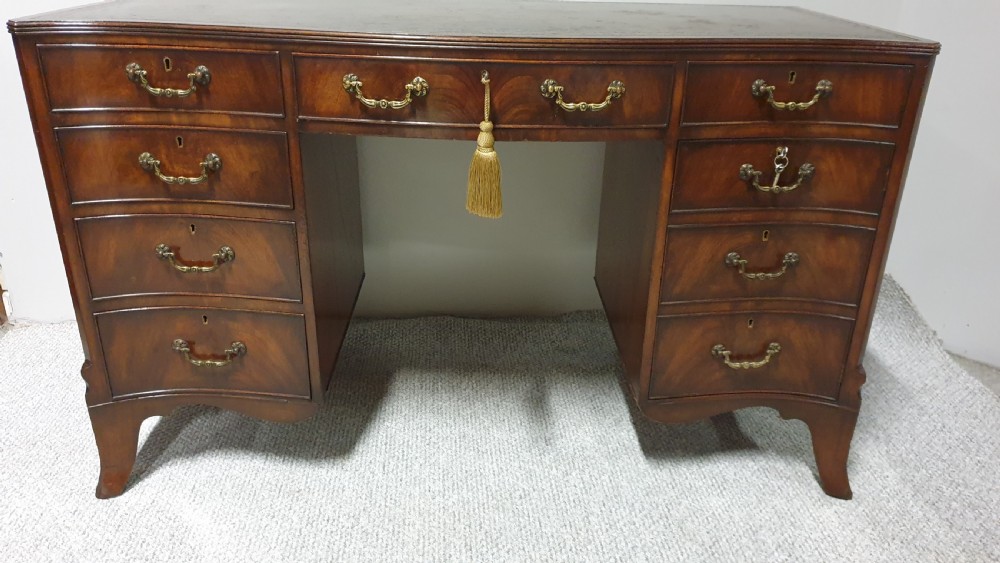 Serpentine Mahogany Desk View IV