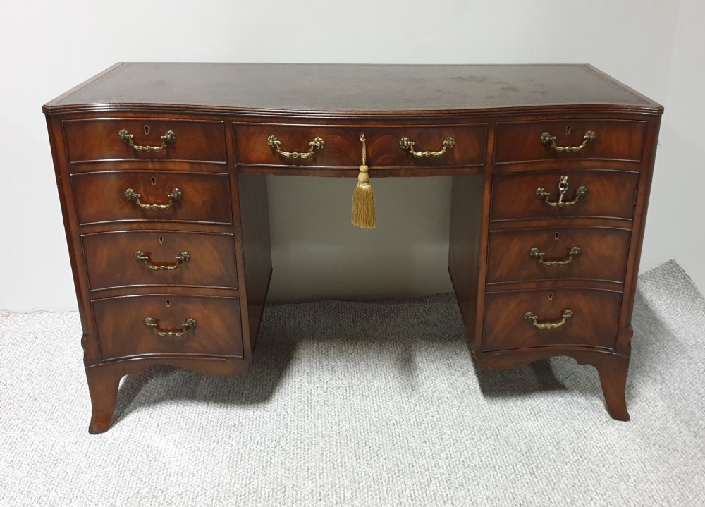 Serpentine Mahogany Desk View V