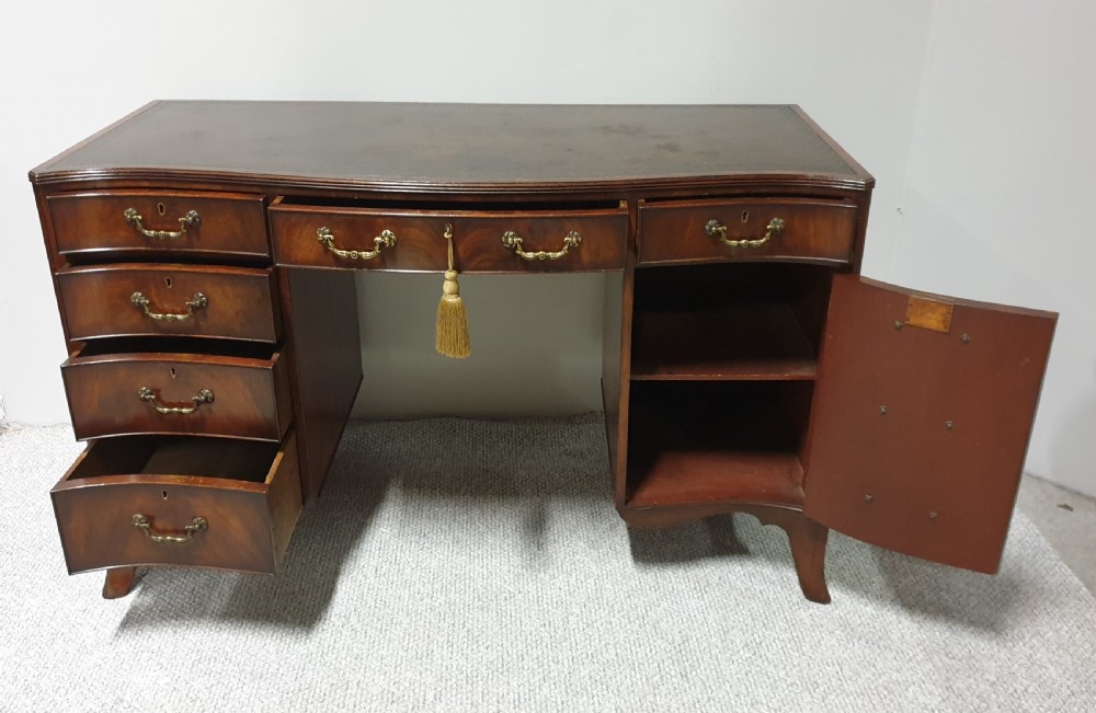 Serpentine Mahogany Desk View VI